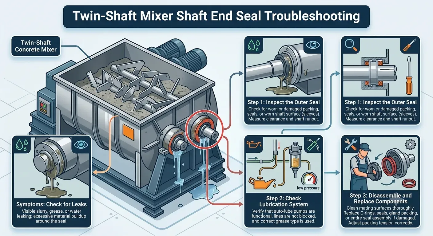 Twin-Shaft Mixer Shaft End Seal Failure: Root Causes, Diagnostics, and Engineering Repair Procedures